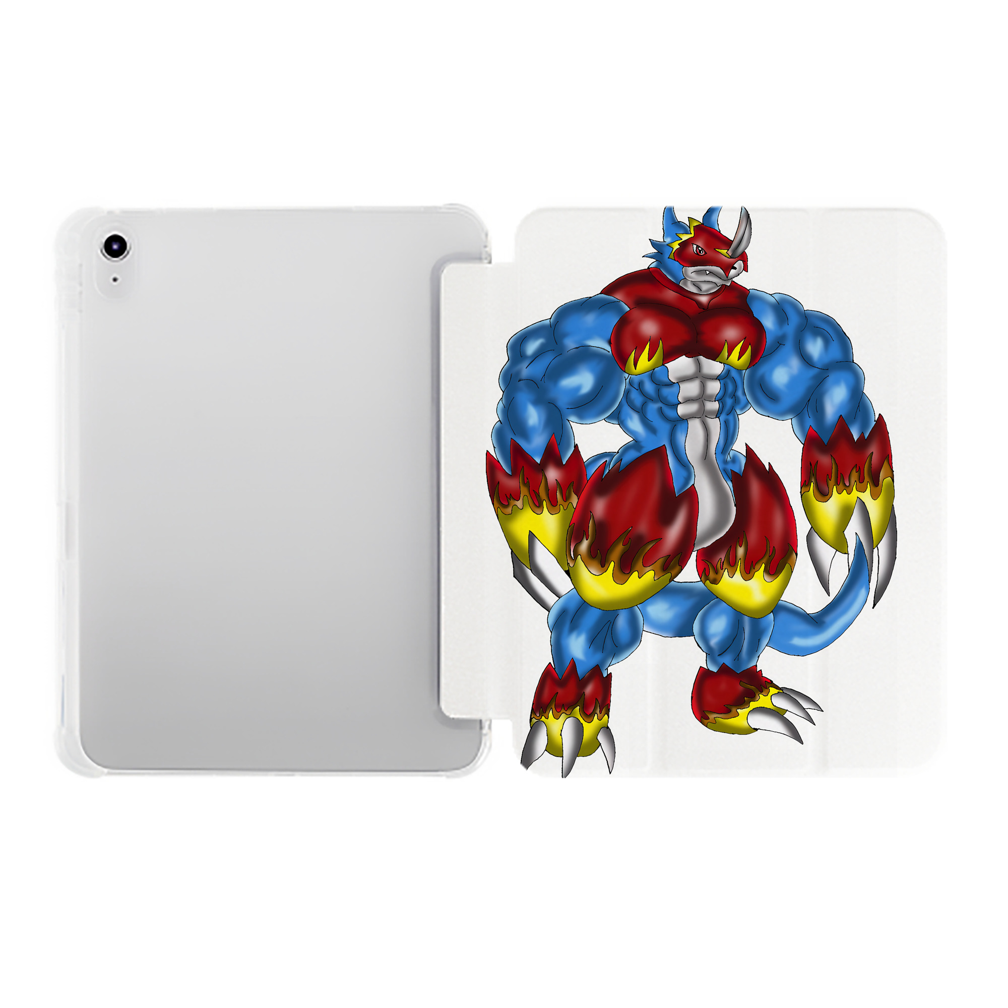 （画像用） Digimon デジタルモンスター/デジモン IPad ケース ペン収納付き 三つ折りスタンド PUレザー×シリコン 対応機種9.5/10.5/10.9インチ